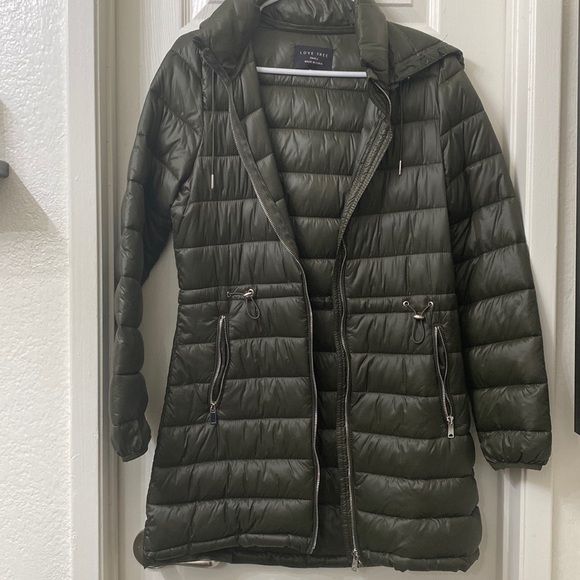 •NWOT•Love Tree Lightweight Longline Puffer Jacket - Picture 3 of 11